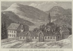 Meyerling, bei Baden, Oberösterreich, wo Kronprinz Rudolf sich erschoss (Stich) von English School