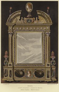 Spiegel, der Marie de Medici, Königin von Frankreich, gehörte von English School