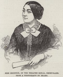 Miss Crichton vom Theatre Royal, Drury-Lane (Gravur) von English School