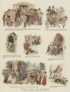 Miss Pike in Oxford (Farblithografie) von English School