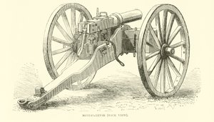 Mitrailleuse, Rückansicht, August 1870 von English School