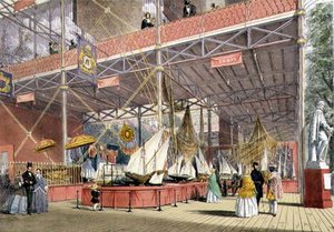 Modellboote aus dem Indien-Abschnitt der Großen Ausstellung von 1851, aus Dickinsons umfassenden Bildern