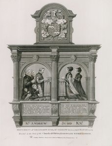 Denkmal für Sir Andrew Judd, Sheriff und Bürgermeister, in St. Helens Bishopsgate, London von English School
