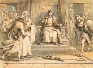 Moses und Aaron vor dem Pharao von English School