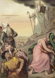 Moses kommt vom Berg Sinai herab von English School