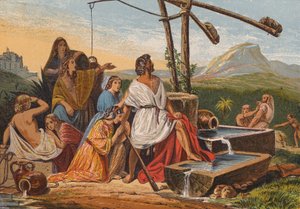 Moses rettet die Töchter Jethros