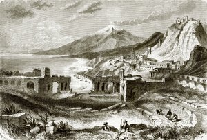 Der Ätna (gesehen von Taurominium), in Sizilien