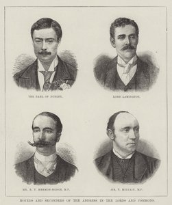Antragsteller und Unterstützer der Adresse in den Lords und Commons (Gravur)