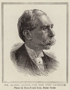 Herr Alfred Austin, der neue Poet Laureate (Stich) von English School