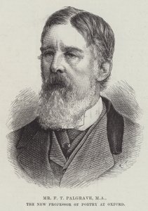 Herr F T Palgrave, MA, der neue Professor für Poesie in Oxford (Gravur) von English School
