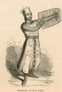 Mr. Macready in der Titelrolle des Stücks König Johann, Drury Lane Theatre, London von English School