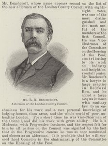 Mr. R. M. Beachcroft, Alderman des London County Council (Gravur)