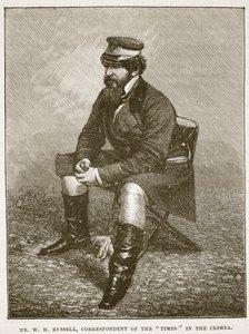 Mr. W. H. Russell, Korrespondent der Times auf der Krim, Illustration aus Cassells Illustrated History of England