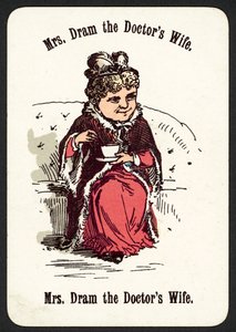 Mrs. Dram Die Frau des Arztes (Farblithografie) von English School