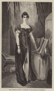 Mrs. Siddons, nach einem Gemälde von Sir Thomas Lawrence von English School