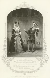 Mrs. Ternan und Mr. Lewis Ball als die Gräfin Rousillon und ihr Narr, Ende gut, alles gut, Akt I, Szene iii