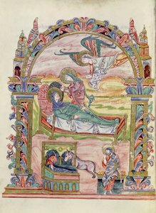 Ms 274 (Y-6) fol.32v Geburt Christi, aus dem Messbuch von Robert von Jumieges, ca. 1016