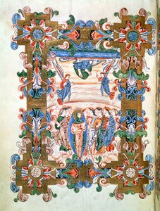 Ms 274 (Y-6) fol.81v Die Himmelfahrt Christi, aus dem Messbuch von Robert von Jumieges, ca. 1016 von English School