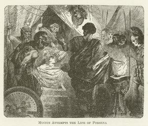 Mucius versucht das Leben von Porsena von English School
