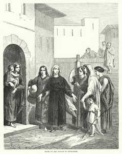 Naomi bei ihrer Rückkehr nach Bethlehem (Gravur)