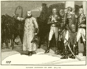 Napoleon verlässt seine Armee von English School