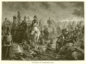 Napoleon bei Waterloo, 1815 von English School