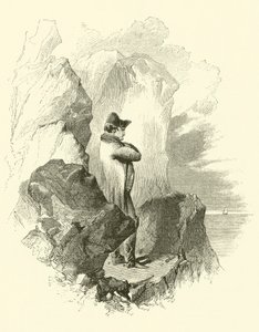 Napoleon im Exil (Gravur) von English School