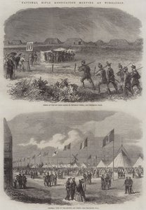 Nationales Schützentreffen in Wimbledon (Gravur) von English School