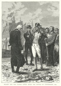 Nelson und der dänische Gesandte nach der Schlacht von Kopenhagen von English School