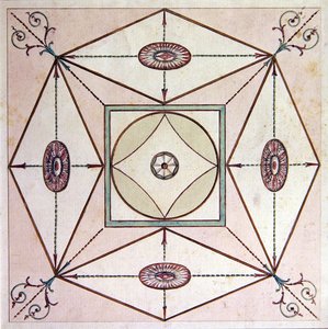 Neoklassizistisches Deckendesign, Ugbrook Park, Devon, um 1770 von English School