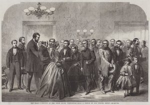 Neujahrsempfang im Weißen Haus, Washington (Stich)