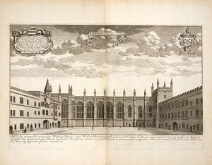 New College, Tafel 20 aus Oxonia Illustrata von David Loggon, Oxford 1675 von English School