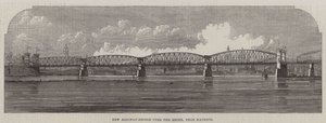 Neue Eisenbahnbrücke über den Rhein, in der Nähe von Mainz