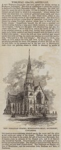 Neue Wesleyanische Kapelle, Mornington-Road, Southport, Lancashire (Stich) von English School