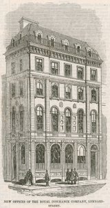 Neue Büros der Royal Insurance Company, Lombard Street, London von English School