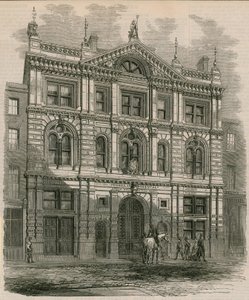 Neu errichtete Büros der Peninsular and Oriental Steam Navigation Company, Leadenhall Street, London von English School