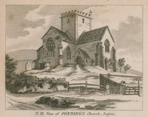Nordwestansicht der Kirche von Poynings in Poynings