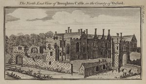 Nordostansicht von Broughton Castle, Oxfordshire von English School