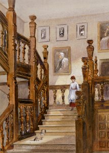 Nordtreppe, Audley End House, Ende des 19. Jahrhunderts von English School