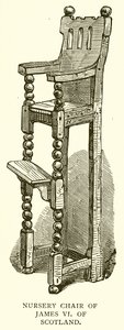 Kinderstuhl von James VI. von Schottland von English School