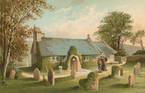 Alte Kirche von St. Lawrence--Isle of Wight (Die kleinste Kirche in England) von English School