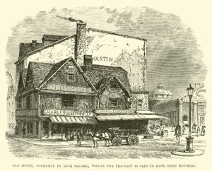 Altes Haus, ehemals am Dock Square, wo der Teeverrat angeblich ausgeheckt wurde