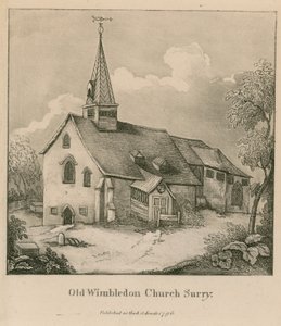 Alte Wimbledon Kirche in Surrey von English School