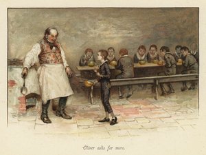 Oliver bittet um mehr (Chromolitho)