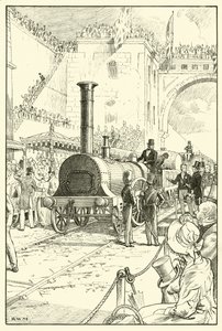 Eröffnung der Liverpool & Manchester Eisenbahn von English School
