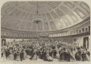 Eröffnung der Dubliner Internationalen Ausstellung, der Ball im Mansion House zu Ehren des Prinzen von Wales (Stich) von English School