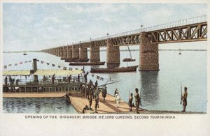 Eröffnung der Godaveri-Brücke, H. E. Lord Curzons zweite Indienreise