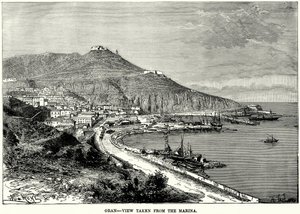 Oran – Ansicht von der Marina (Gravur) von English School
