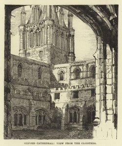 Oxford Kathedrale, Blick von den Kreuzgängen von English School