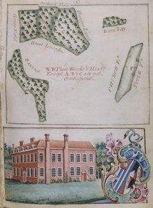 Seite 8, aus einer Vermessung des Anwesens von John Plampin, Esq., 1774